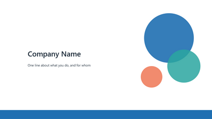 The first slide of the pitch deck template
